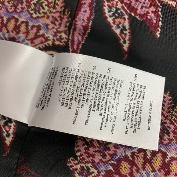 ETRO Size 36 Black Metallic Wool Notch Lapel Jacket - Picture 8 of 9